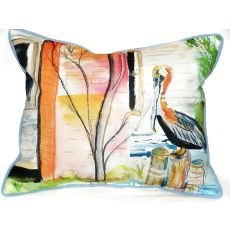 Betsy'S Pelican Extra Large Zippered Pillow 20X24
