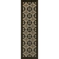 White On Black With Red Dots Pattern Vinyl Floor Cloth Runner