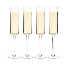 8 Oz. Celebrate! Contemporary Champagne Flutes (Set Of 4)