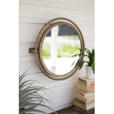 Round Wall Mirror With Adjustable Bracket - Large