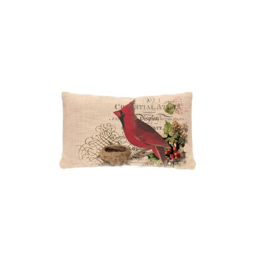 Winter Garden Cardinal Pillow