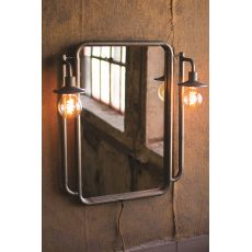 Wall Mirror With Two Lights