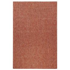 Liora Manne Carmel Texture Stripe Indoor/Outdoor Rug Red 7'10"X9'10"