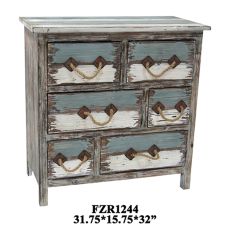 Nantucket 6 Drawer Weathered Wood Chest