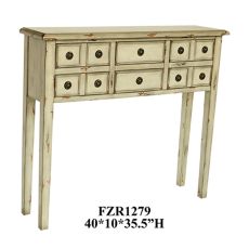 Newcastle 6 Drawer Antique White Console