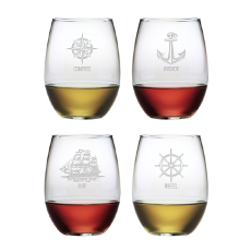 Captain'S Assortment Stemless Wine Glass Set