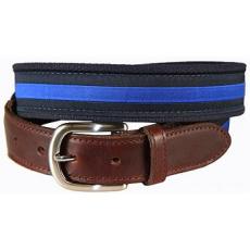 Classic Blue Stripe On Navy Tab Belt