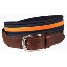 Classic Orange Stripe On Navy Belt