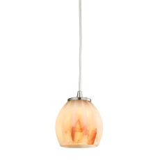 Melony 1 Light Pendant In Satin Nickel And Frosted Glass