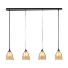 Layers 4 Light Linear Pendant In Oil Rubbed Bronze