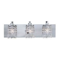 Optix 3 Light Vanity In Polished Chrome And Leaded Crystal Glass