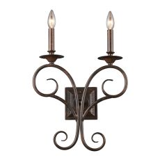 Gloucester 2 Light Wall Sconce In Weathered Bronze