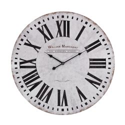 Aged White Wall Clock