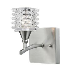 Matrix 1 Light Vanity In Satin Nickel And Clear Glass
