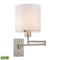 Carson 1 Light Led Swingarm Wall Sconce In Brushed Nickel