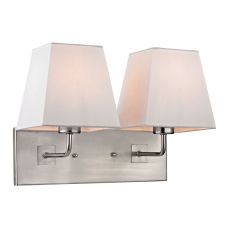 Beverly 2 Light Wall Sconce In Brushed Nickel