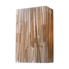 Modern Organics 2 Light Sconce In Polished Chrome And Bamboo Stem