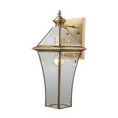 Riverdale 1 Light Outdoor Sconce In Brushed Brass
