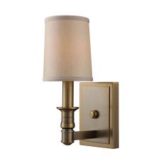 Baxter 1 Light Wall Sconce In Brushed Antique Brass