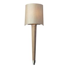 Jorgenson 1 Light Wall Sconce In Polished Nickel And Taupe Wood