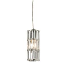 Cynthia 1 Light Pendant In Polished Chrome And Clear K9 Crystal