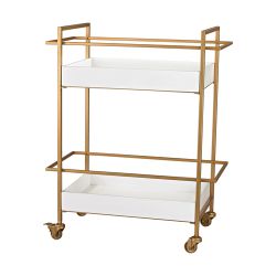 Gold And White Bar Cart