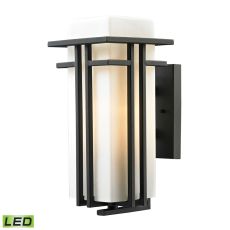 Croftwell 1 Light Outdoor Led Sconce In Textured Matte Black