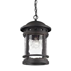 Costa Mesa 1 Light Outdoor Pendant In Weathered Charcoal