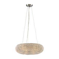 Crystal Ring 6 Light Chandelier In Polished Chrome
