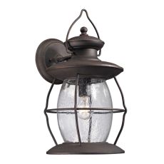 Village Lantern 1 Light Outdoor Sconce In Weathered Charcoal