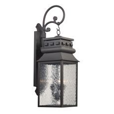 Forged Lancaster 3 Light Outdoor Sconce In Charcoal