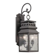 Forged Lancaster 2 Light Outdoor Sconce In Charcoal