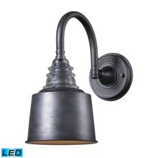 Insulator Glass 1 Light Led Wall Sconce In Weathered Zinc