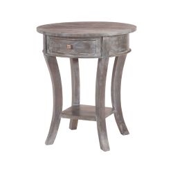 Oval Mahogany Side Table In Grey Stain No.4