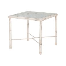 Bamboo Side Table In Crossroads European White, Crossroads European White