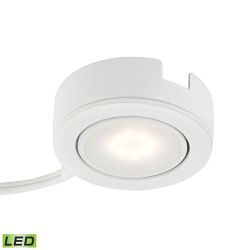 Tuxedo Swivel 1 Light Led Undercabinet Light In White With Power Cord And Plug