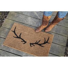 Antlers Handwoven Coconut Fiber Doormat