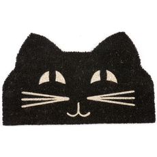 Cat Face Coir Doormat with Backing