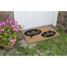 Hello Bye Coir Doormat with Backing