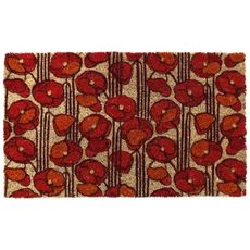 Poppies Coir Doormat with Backing