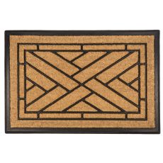 Diagonal Tiles Recycled Rubber & Coir Doormat