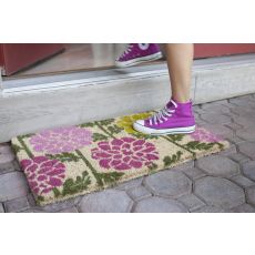 Dahlias Hand Woven Coir Doormat