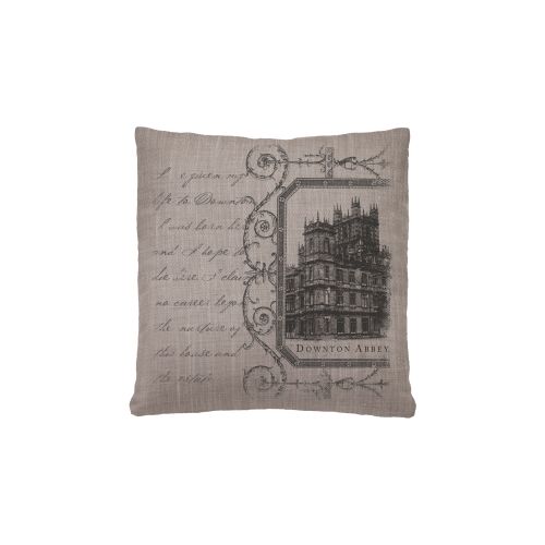 Castle Script 18X18 Pillow, Gray
