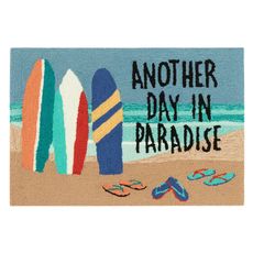 Liora Manne Frontporch Beach Paradise Indoor/Outdoor Rug Ocean 20"x30"