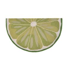 Liora Manne Frontporch Lime Slice Indoor/Outdoor Rug - Green, 24" By 36" 1/2 Rd