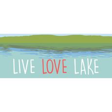 Liora Manne Frontporch Live Love Lake Indoor/Outdoor Rug Water 24"x60"