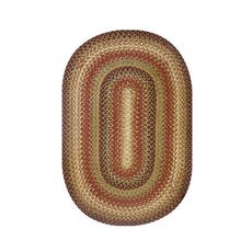 Homespice Decor 6' x 9' Oval Gingerbread Jute Braided Rug