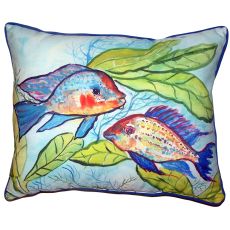 Pair Of Fish Large Indoor Outdoor Pillow