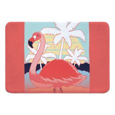 Summer Dreaming Flamingo Memory Foam Bath Mat