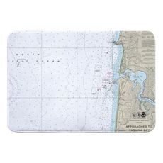 Approaches to Yaquina Bay, OR Nautical Chart Memory Foam Bath Mat